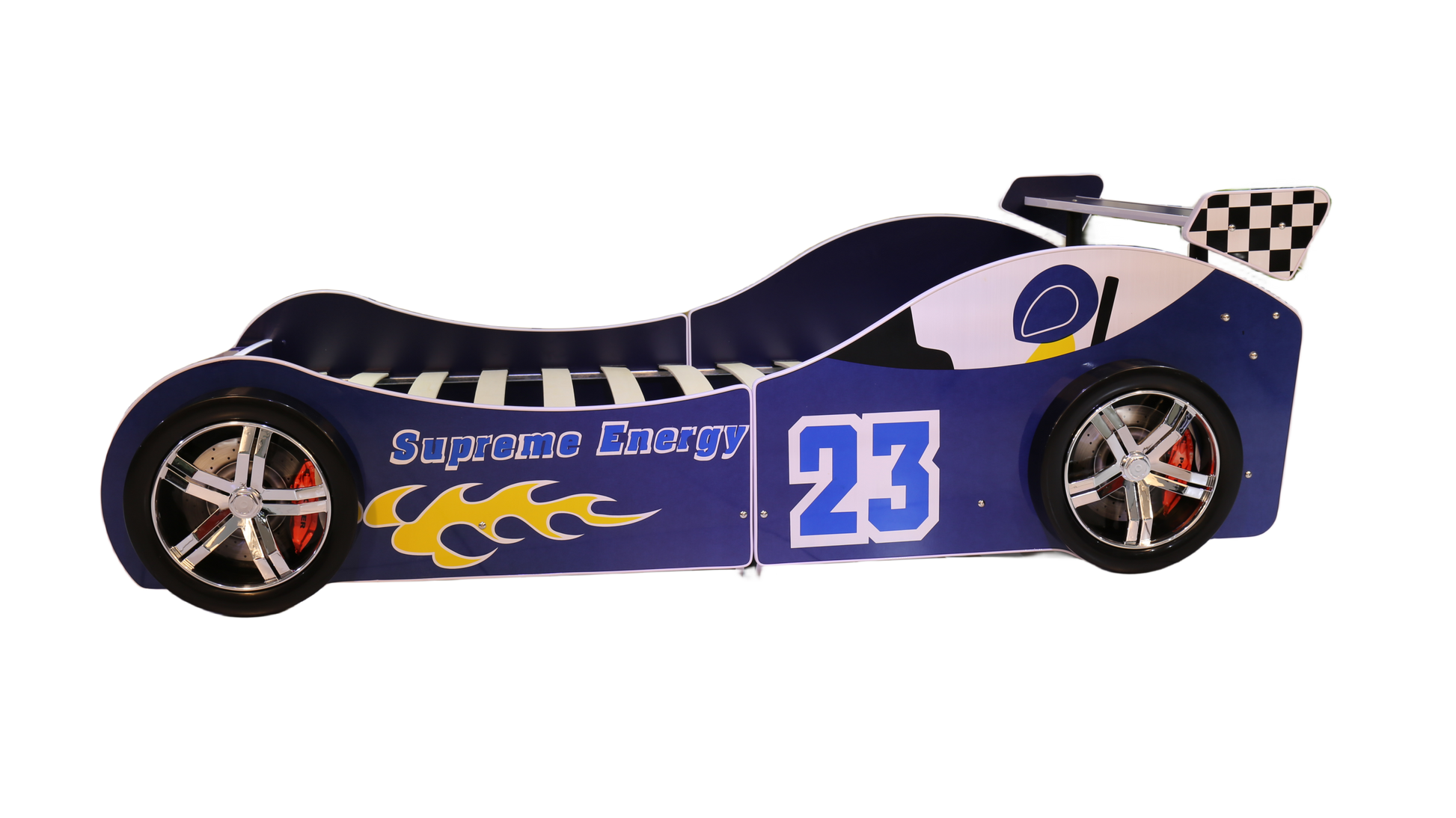 Supreme Energy Racing Car Bed Blue Mdf