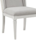 Katia Side Chair Set 2 , Light Gray Linen & Weathered White Finish Dn02274 Light Gray Linen