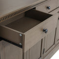 Retro Style Sideboard With Extra Large Storage Space With Three Drawers And Two Compartments For Living Room And Dining Room Taupe Taupe Solid Wood Mdf