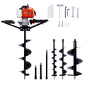 2.7Hp Post Hole Digger 63Cc Two Person Handle Gas Powered 2 Stroke Auger Digging Drill Shaft Size 3 4
