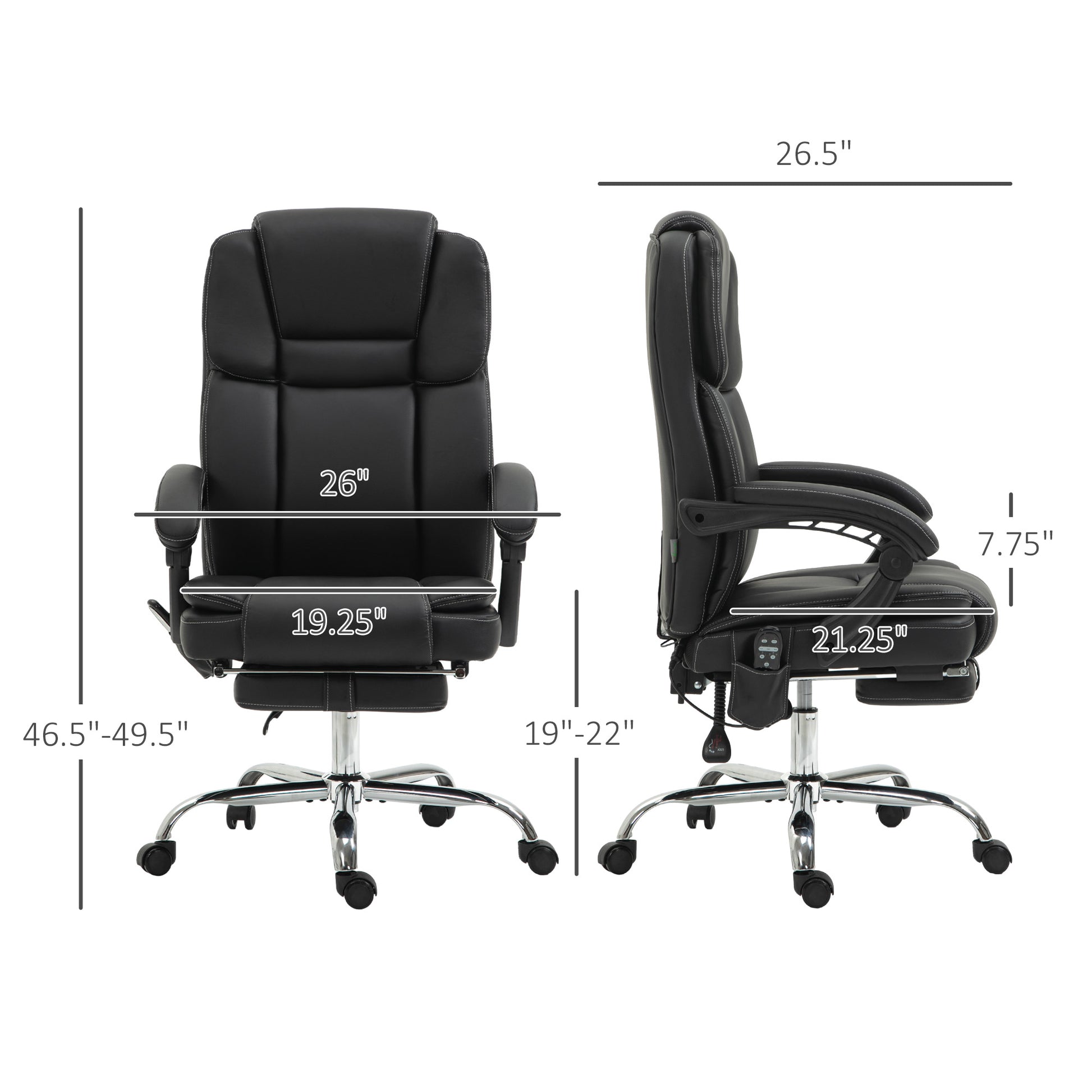 Vinsetto Massage Office Chair With 6 Vibration Points, Heated Reclinin Vinsetto Massage Office Chair With 6 Vibration Points, Heated Reclinin