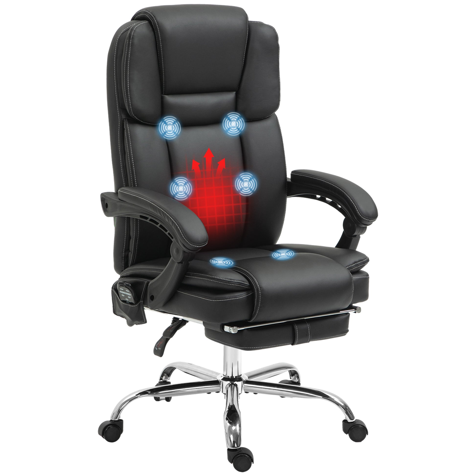 Vinsetto Massage Office Chair With Vibration Points, Heated Reclinin