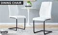 Modern Dining Chairs With Faux Leather Upholstered Seats Dining Room Chairs With Metal Legs, Suitable For Kitchen, Living Room, Bedroom, Dining Room Side Chairs, Set Of 4 Pieces White Pu Leather White Pu