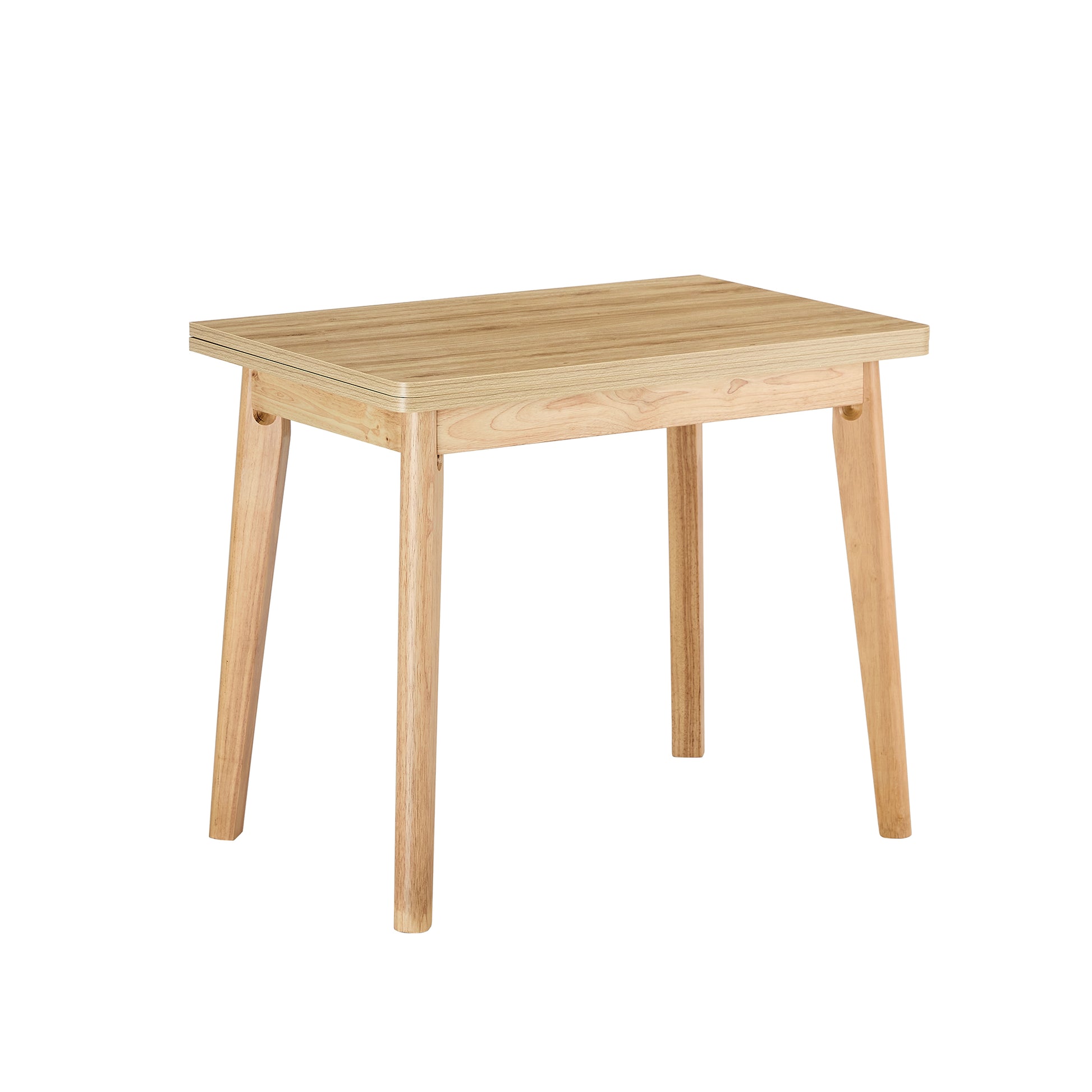 Wooden Foldable Table, Rubber Wood Leg Mfc Tabletop, Foldable Computer Desk, Foldable Office Desk, Suitable For Restaurants, Living Rooms, Terraces, Kitchens Wood Wood