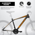 A26322 26 Inch Mountain Bike Adult Aluminum Frame Shock Absorbing Front Fork Bike 21 Speed Disc Brake Mountain Bike Orange Aluminium