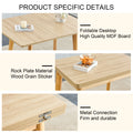 Wooden Foldable Table, Rubber Wood Leg Mfc Tabletop, Foldable Computer Desk, Foldable Office Desk, Suitable For Restaurants, Living Rooms, Terraces, Kitchens Wood Wood