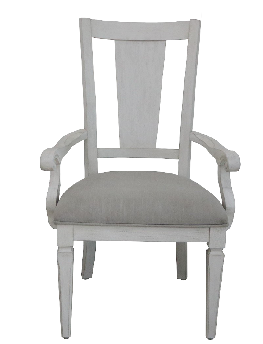 Katia Arm Chair Set 2 , Light Gray Linen & Weathered White Finish Dn02488 Light Gray Wood