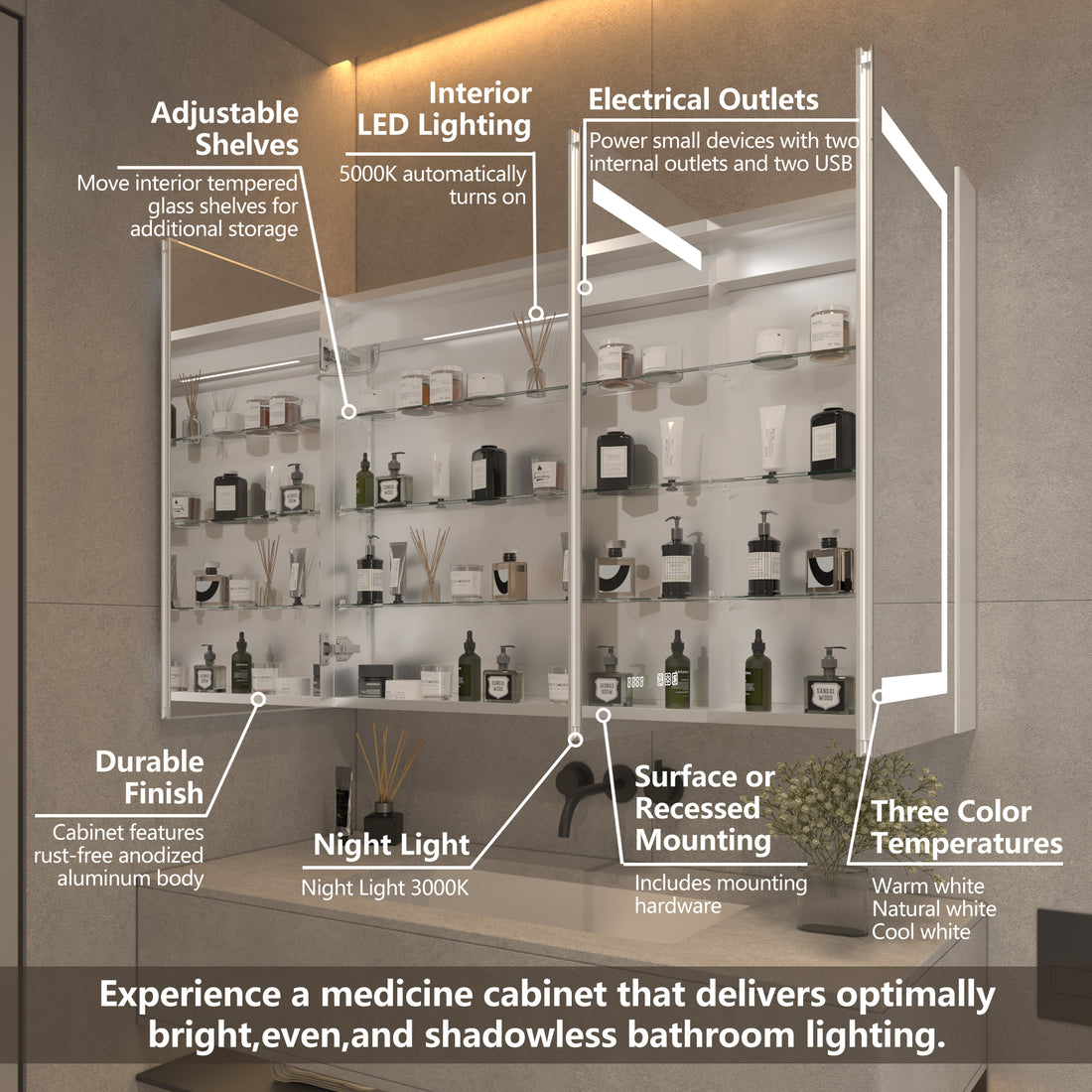 Multi Functional Smart Led Medicine Cabinet