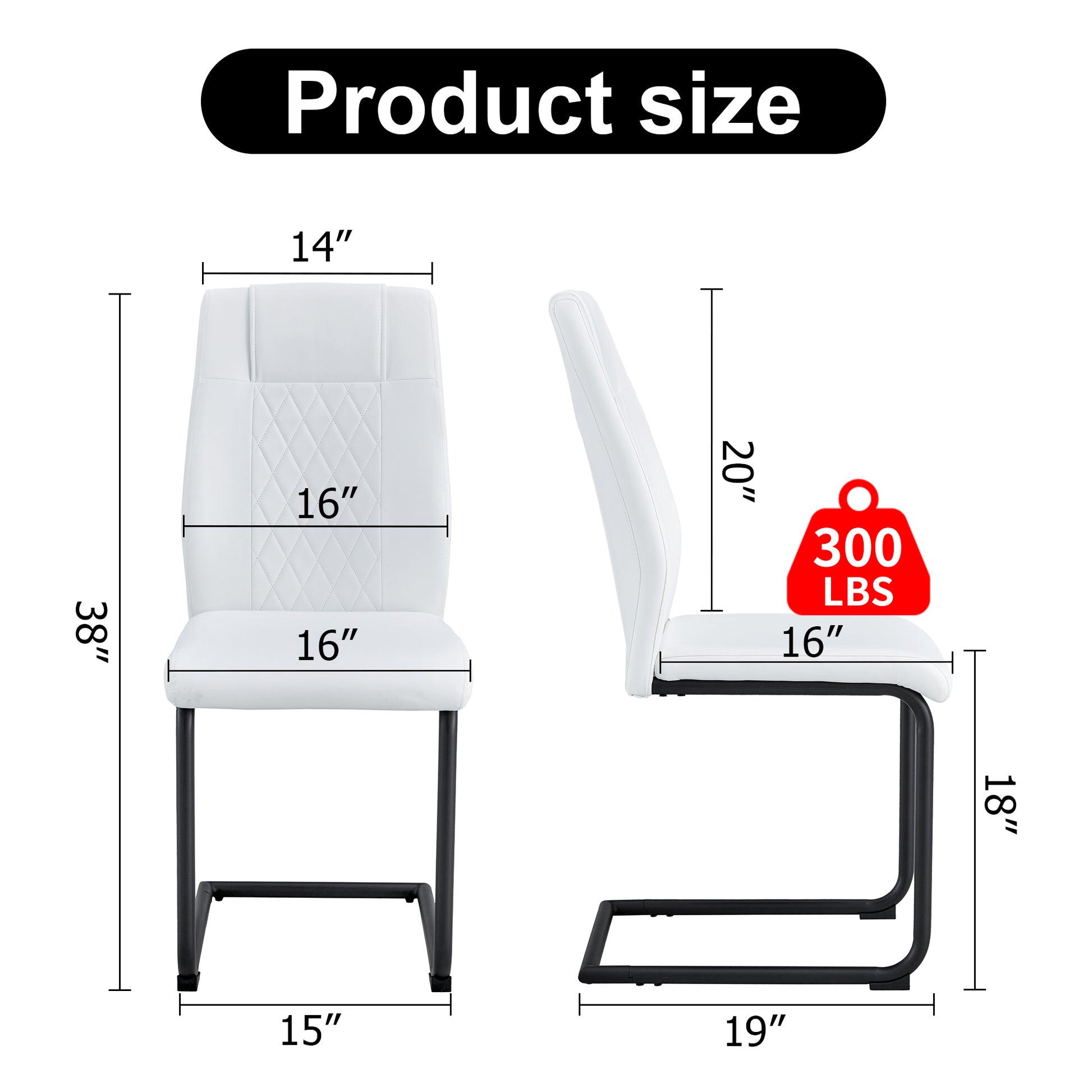 Modern Dining Chairs With Faux Leather Upholstered Seats Dining Room Chairs With Metal Legs, Suitable For Kitchen, Living Room, Bedroom, Dining Room Side Chairs, Set Of 4 Pieces White Pu Leather White Pu