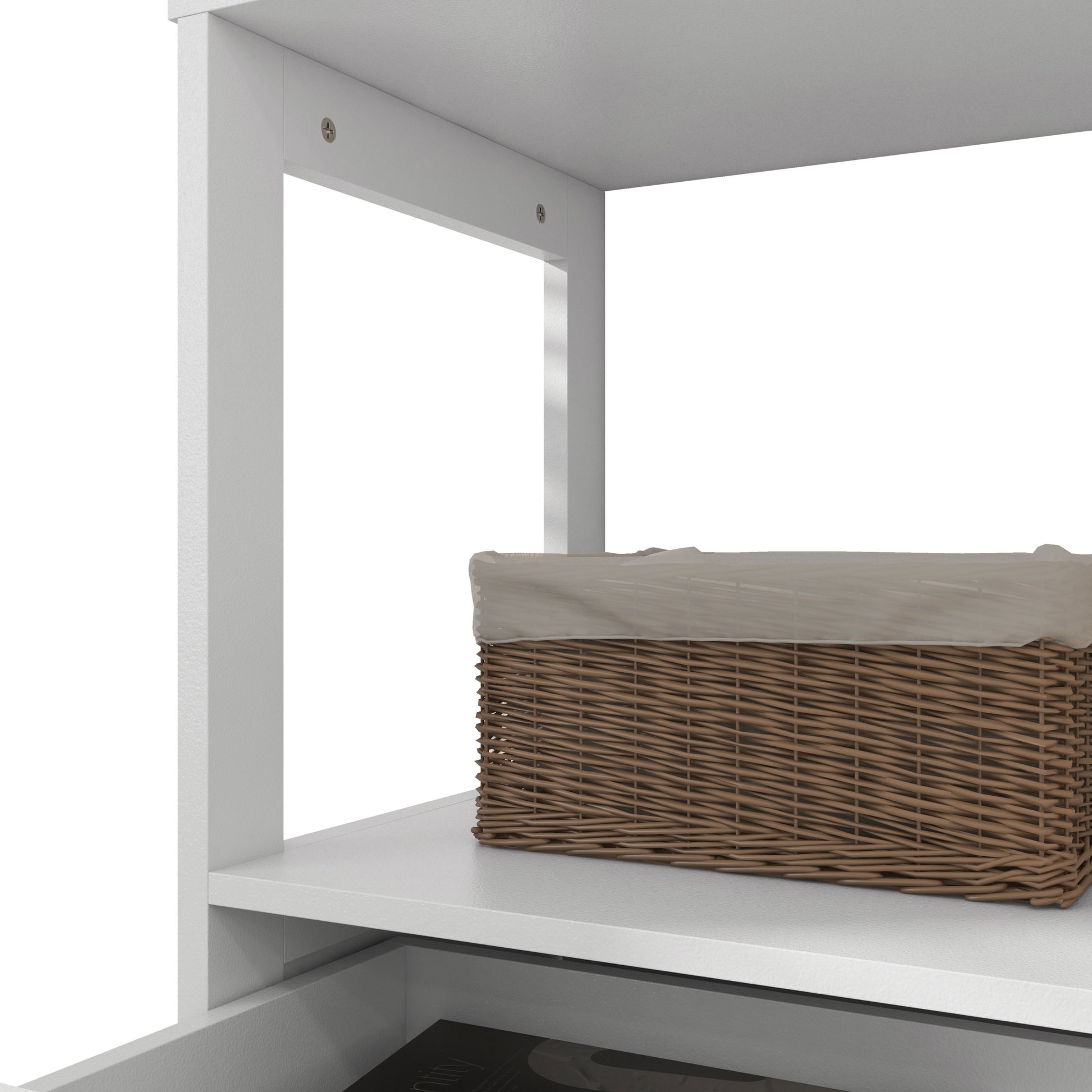 kleankin Farmhouse Bathroom Floor Cabinet, Linen