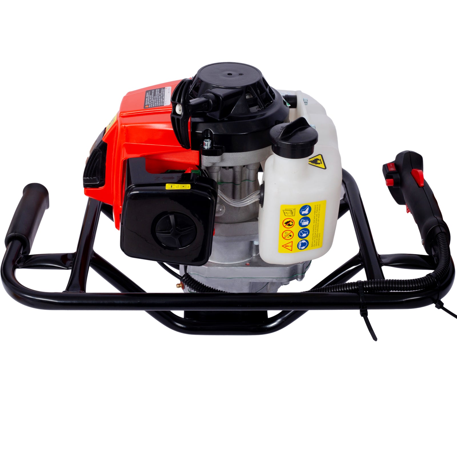 2.7Hp Post Hole Digger 63Cc Gas Powered 2 Stroke Auger Digging Drill Shaft Size 3 4" ,Epa Certificated With L6" L10" L12" Drill Bits Black Steel