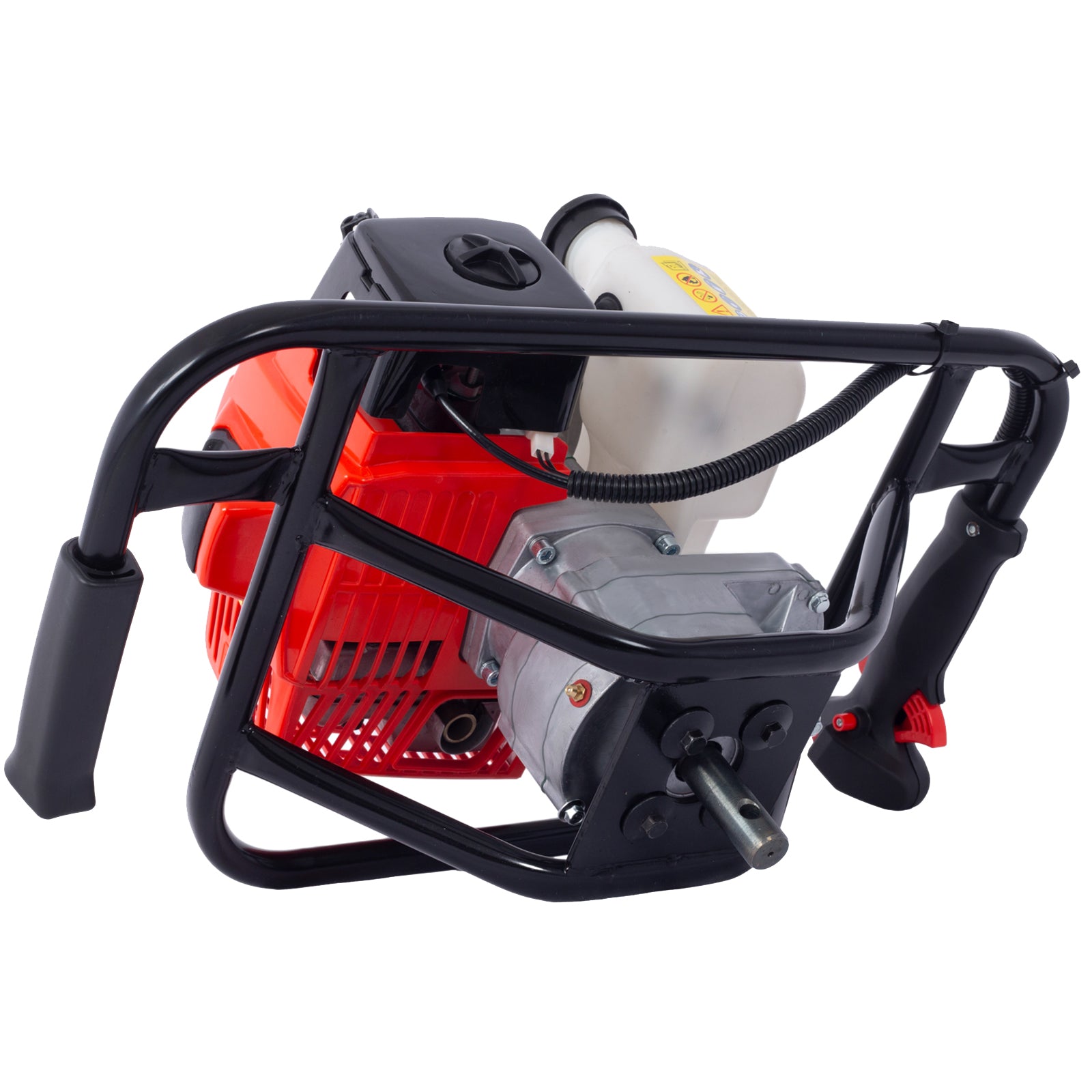 2.7Hp Post Hole Digger 63Cc Gas Powered 2 Stroke Auger Digging Drill Shaft Size 3 4" ,Epa Certificated With L6" L10" L12" Drill Bits Ext Rod Kits Black Steel