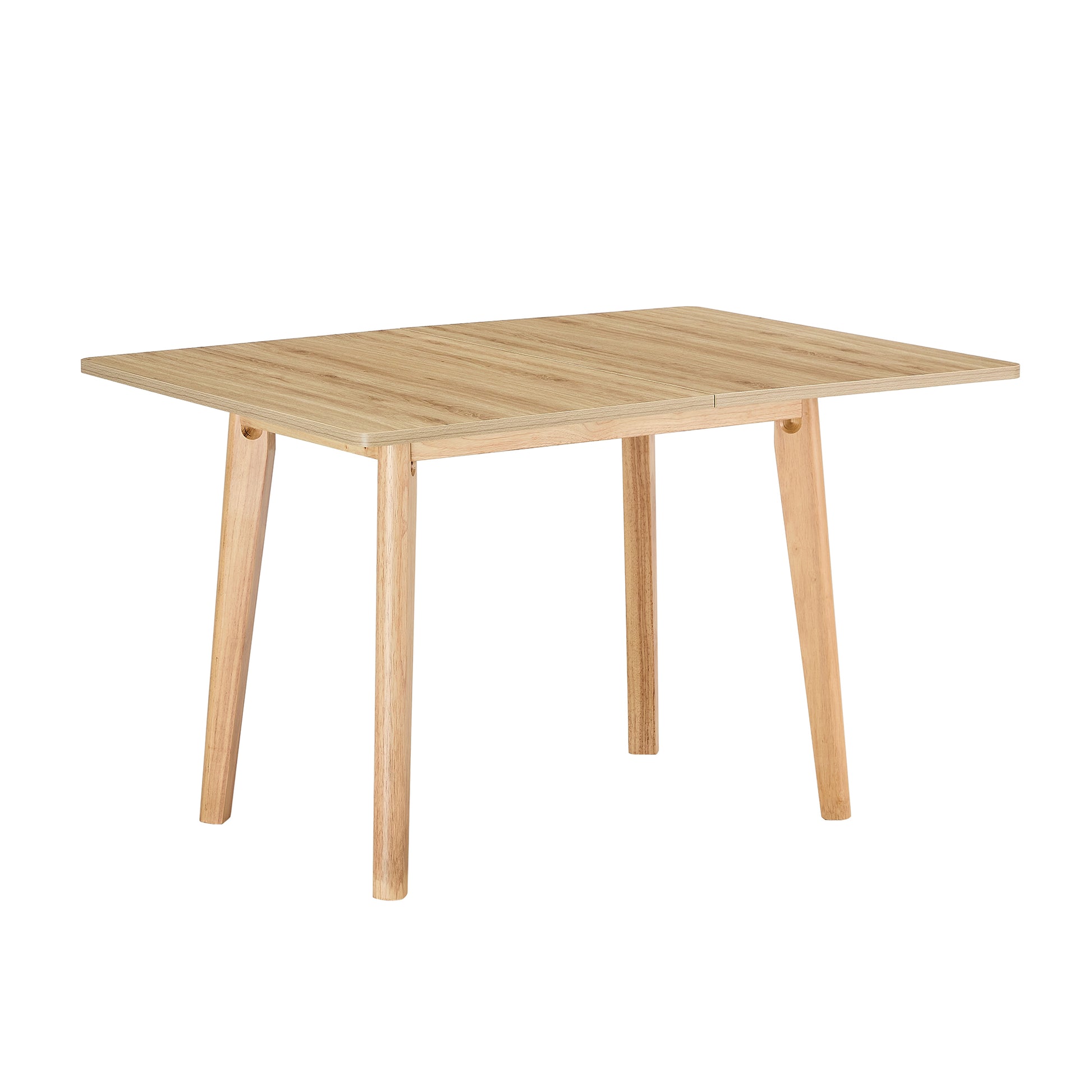 Wooden Foldable Table, Rubber Wood Leg Mfc Tabletop, Foldable Computer Desk, Foldable Office Desk, Suitable For Restaurants, Living Rooms, Terraces, Kitchens Wood Wood