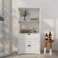 kleankin Farmhouse Bathroom Floor Cabinet, Linen