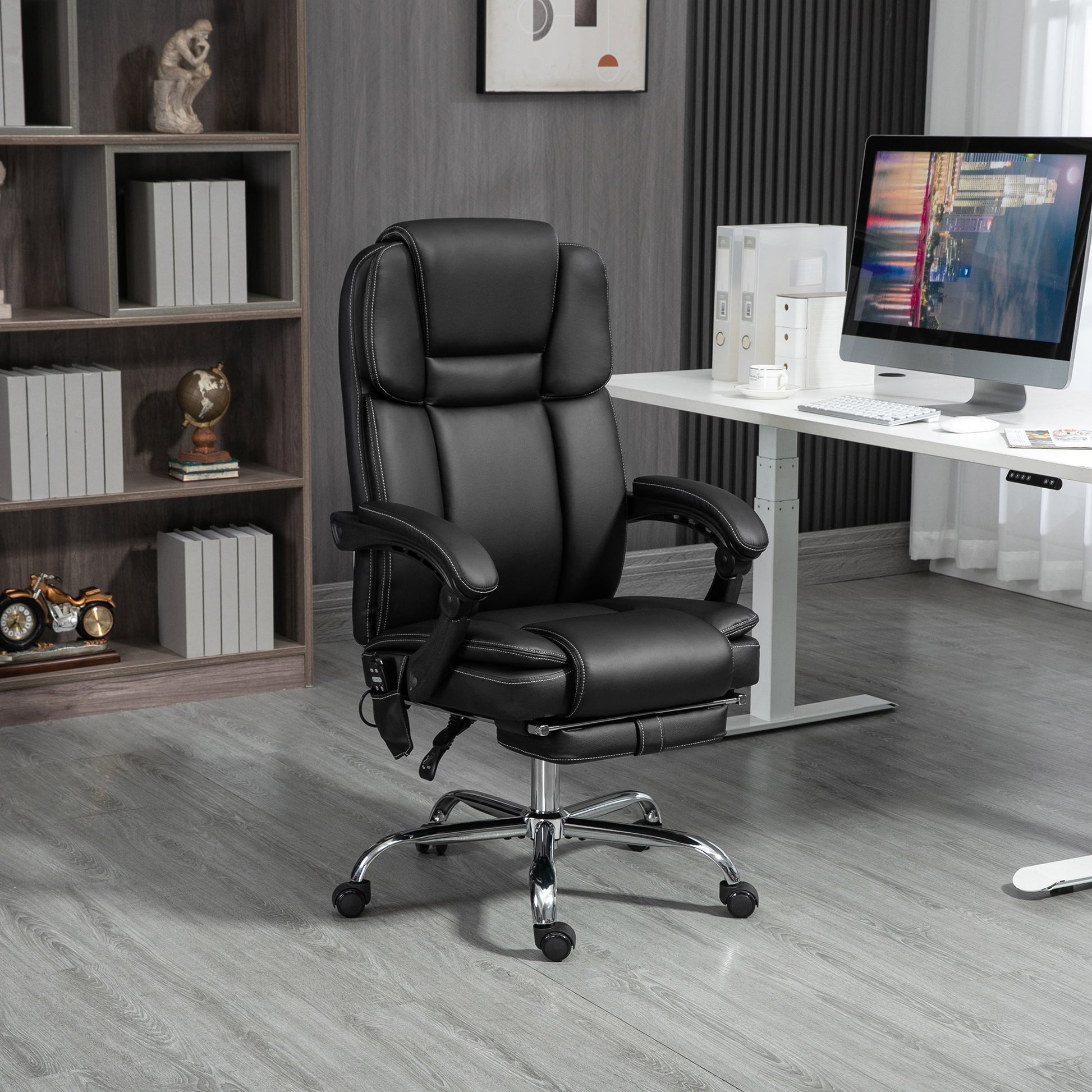 Vinsetto Massage Office Chair With 6 Vibration Points, Heated Reclinin Vinsetto Massage Office Chair With 6 Vibration Points, Heated Reclinin