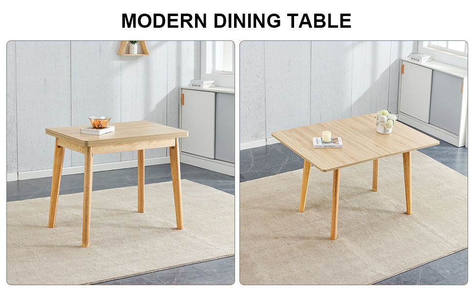 Wooden Foldable Table, Rubber Wood Leg Mfc Tabletop, Foldable Computer Desk, Foldable Office Desk, Suitable For Restaurants, Living Rooms, Terraces, Kitchens Wood Wood