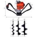 V Type 52Cc 2 Stroke Gas Post Hole Digger One Man Auger Epa Machine Plant Soil Digging Fence Withhole Digger Replacement Auger Bits L6