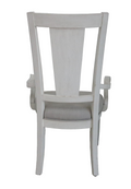 Katia Arm Chair Set 2 , Light Gray Linen & Weathered White Finish Dn02488 Light Gray Wood