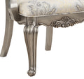 Ariadne Side Chair Set 2 , Velvet & Antique Plantinum Finish Dn02282 Light Gray Fabric