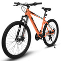 A26322 26 Inch Mountain Bike Adult Aluminum Frame Shock Absorbing Front Fork Bike 21 Speed Disc Brake Mountain Bike Orange Aluminium