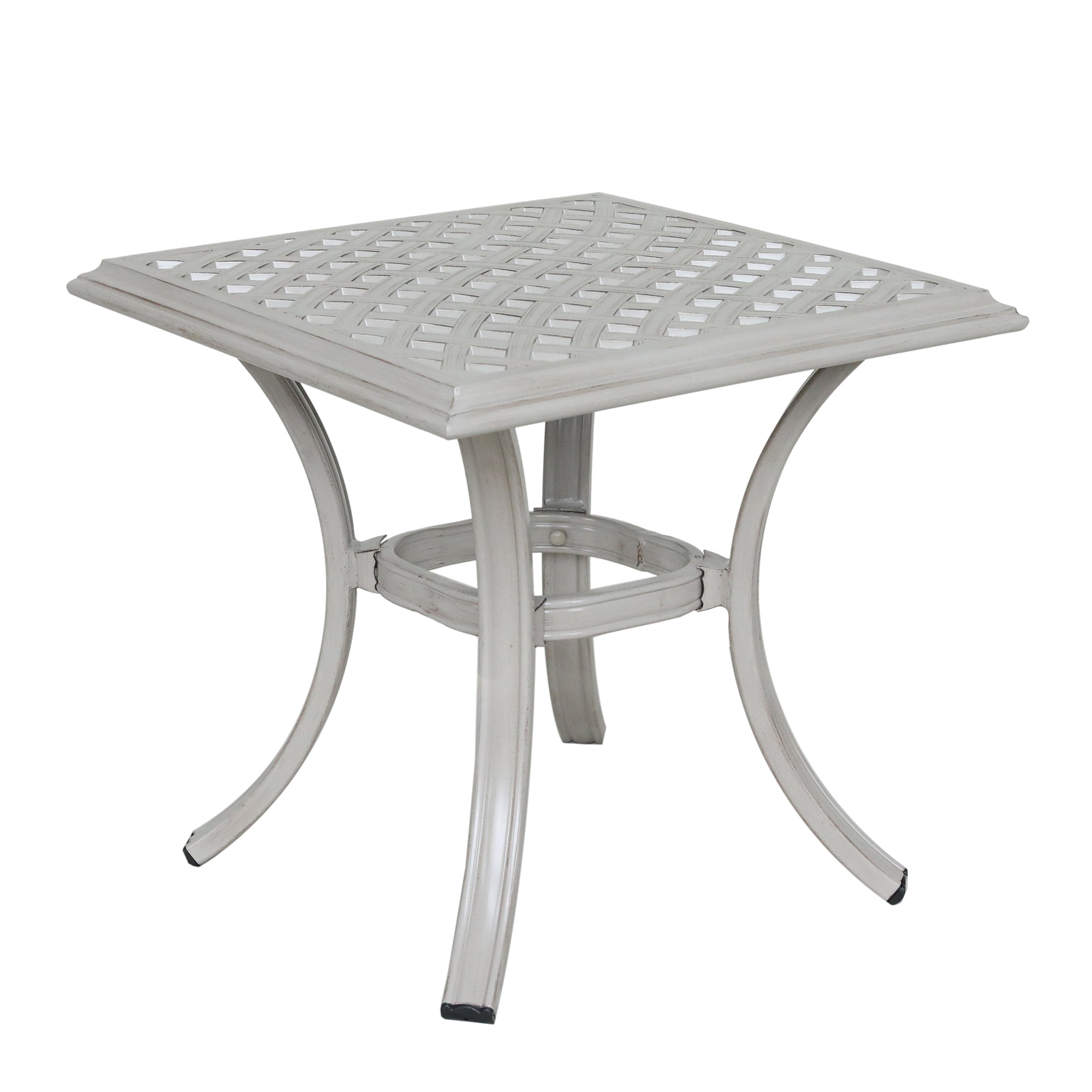 22 Inch Outdoor Standard End Table, Ashen Wheat