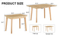 Wooden Foldable Table, Rubber Wood Leg Mfc Tabletop, Foldable Computer Desk, Foldable Office Desk, Suitable For Restaurants, Living Rooms, Terraces, Kitchens Wood Wood