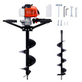 2.7Hp Post Hole Digger 63Cc Two Person Handle Gas Powered 2 Stroke Auger Digging Drill Shaft Size 3 4