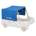 Full Size Car Shaped Bed With Tents,White Natural White Natural Plywood