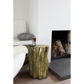 Well Designed Nature Inspired Tree Trunk Stool, Gold Gold Magnesium Oxide