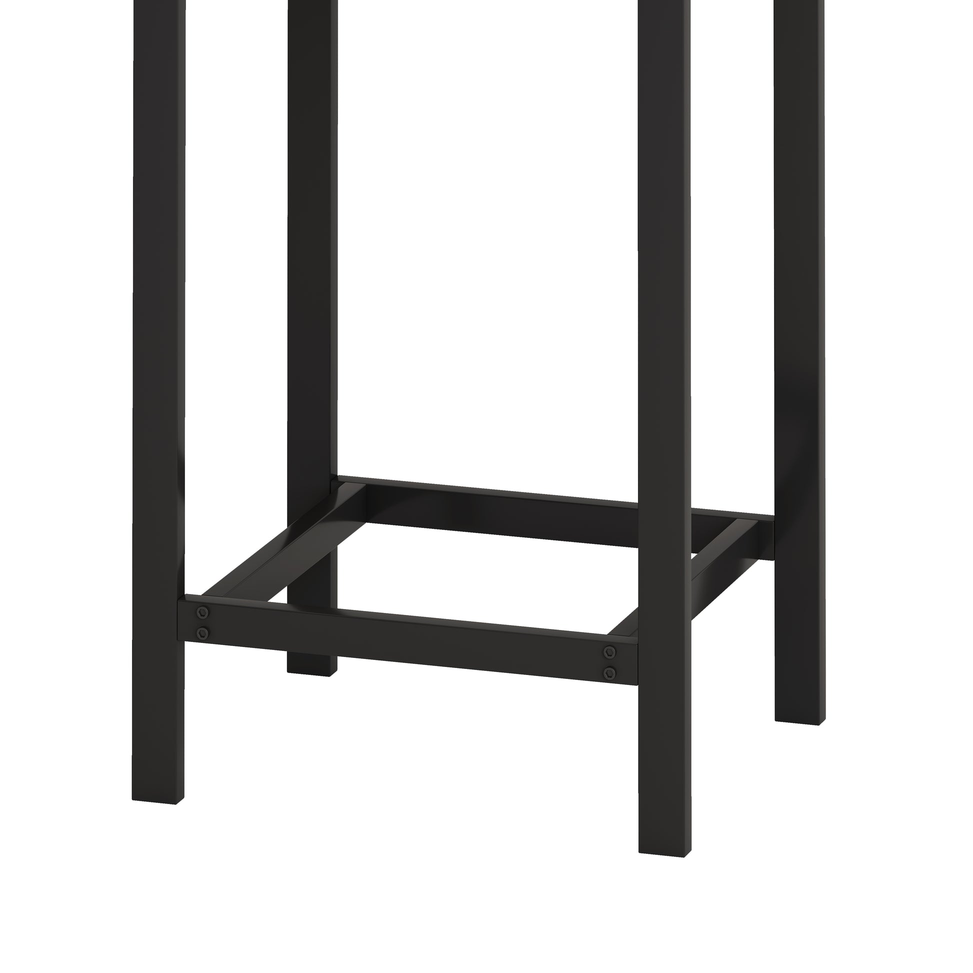 Modern Design Kitchen Dining Table, Pub Table, Long Dining Table Set With 3 Stools, Convenient Hanging Stool Design, Natural Black Natural Black Desk And Chair Set Mdf Metal