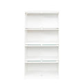 Bookcase Contemporary Closed Back Glass Doors Office Storage Cabinet Floor To Ceiling Low Cabinet Bookcase Against Wall Dustproof Bookshelf White Mdf