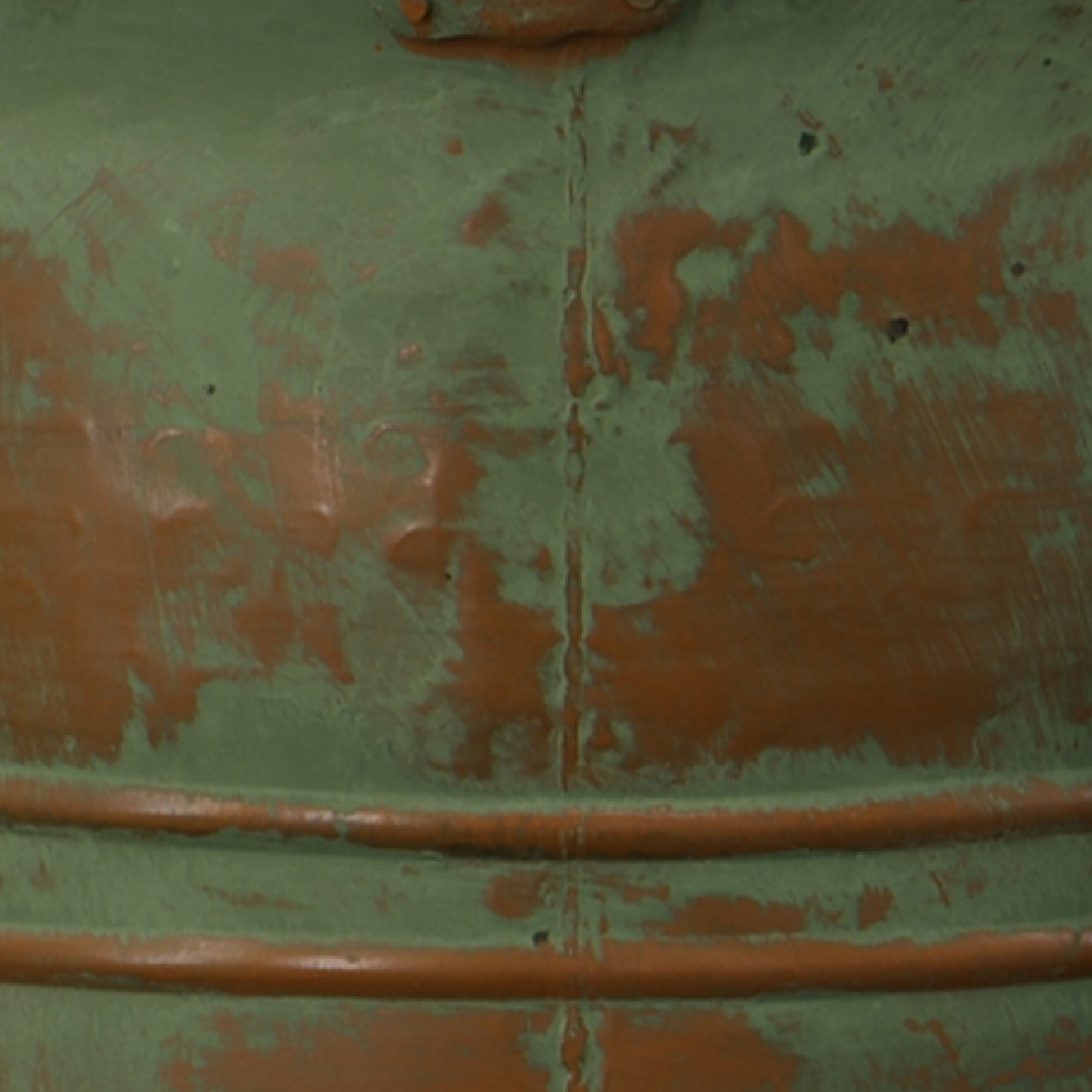 Tinged Metal Bucket Planter With Handles, Patina Rust Finish, Green, Set Of 3 Green Metal