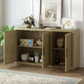3 Door Large Storage Retro Sideboard with antique natural-solid wood+mdf