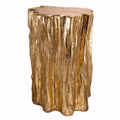 Well Designed Nature Inspired Tree Trunk Stool, Gold Gold Magnesium Oxide