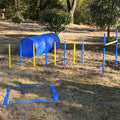 4 Pack Obstacle Dog Agility Training Blue Yellow Plastic