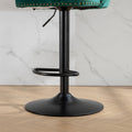 Swivel Velvet Barstools Adjusatble Seat Height From 25 33 Inch,17.7Inch Base, Modern Upholstered Bar Stools With Backs Comfortable Tufted For Home Pub And Kitchen Island,Green,Set Of 2,Sw1812Gn Green Dining Room American Design Foam Velvet