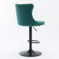 Swivel Velvet Barstools Adjusatble Seat Height From 25 33 Inch,17.7Inch Base, Modern Upholstered Bar Stools With Backs Comfortable Tufted For Home Pub And Kitchen Island,Green,Set Of 2,Sw1812Gn Green Dining Room American Design Foam Velvet