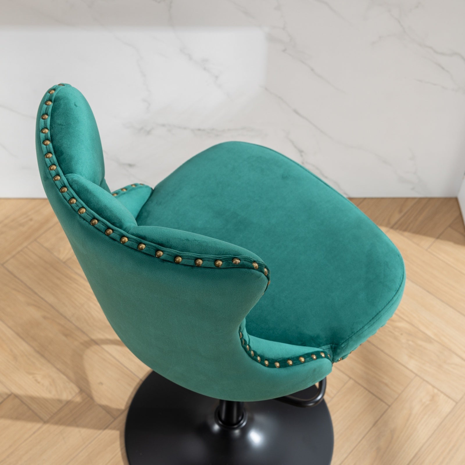 Swivel Velvet Barstools Adjusatble Seat Height From 25 33 Inch,17.7Inch Base, Modern Upholstered Bar Stools With Backs Comfortable Tufted For Home Pub And Kitchen Island,Green,Set Of 2,Sw1812Gn Green Dining Room American Design Foam Velvet