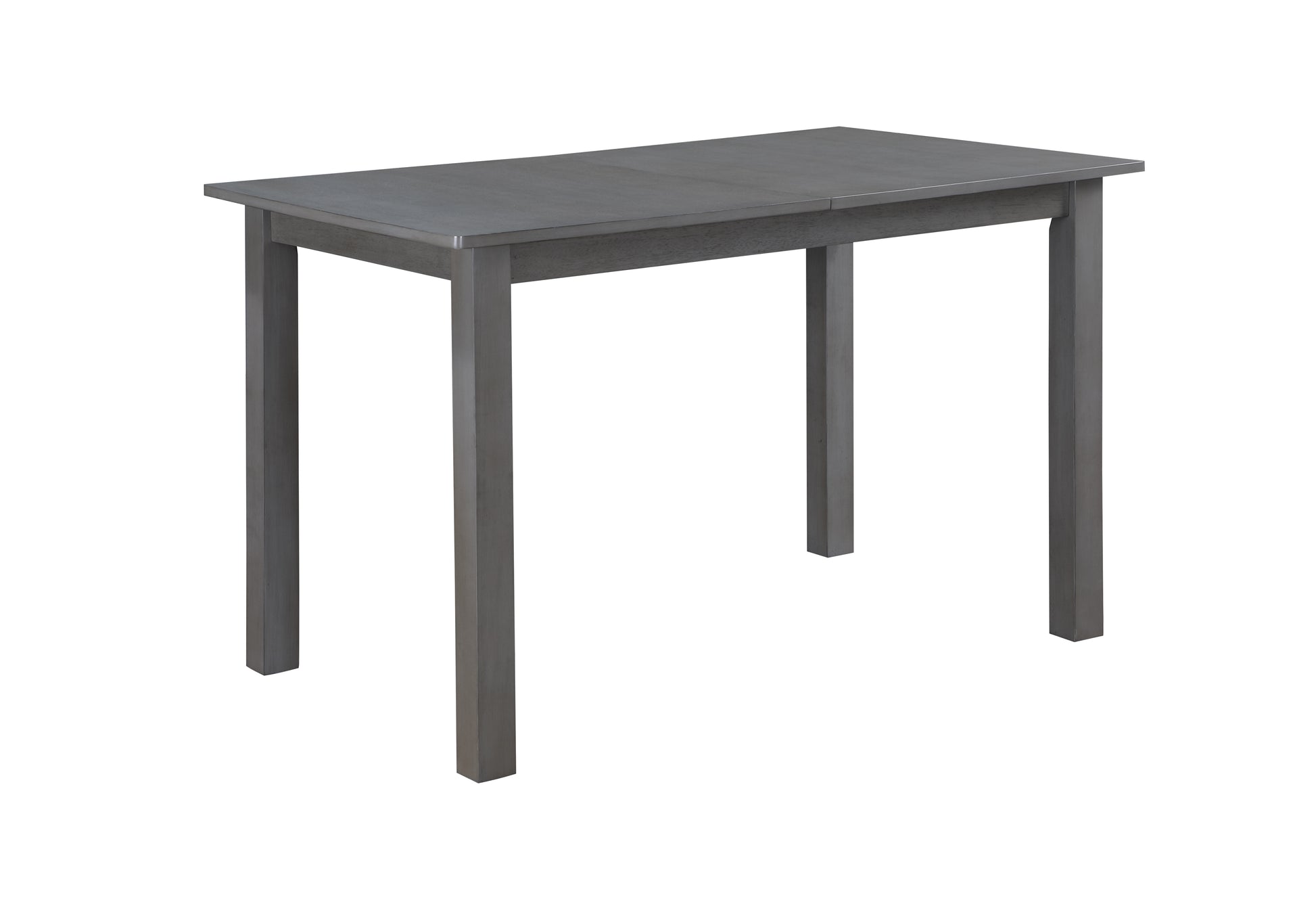 Carlisle 5 Piece 59.5" Gray Finish Extendable Wood Dining Set With Upholstered Seat Cushion Gray Wood Fabric