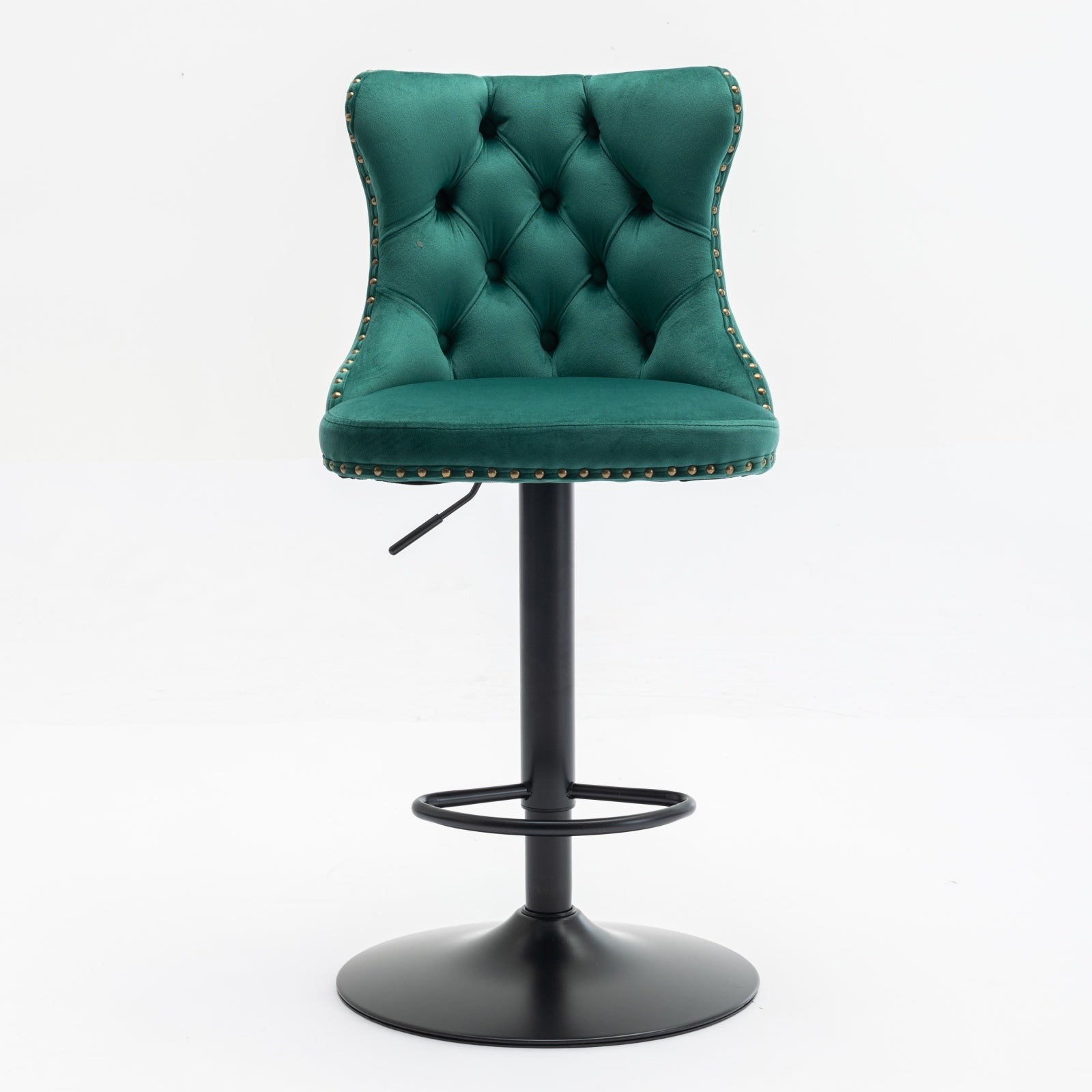 Swivel Velvet Barstools Adjusatble Seat Height From 25 33 Inch,17.7Inch Base, Modern Upholstered Bar Stools With Backs Comfortable Tufted For Home Pub And Kitchen Island,Green,Set Of 2,Sw1812Gn Green Dining Room American Design Foam Velvet