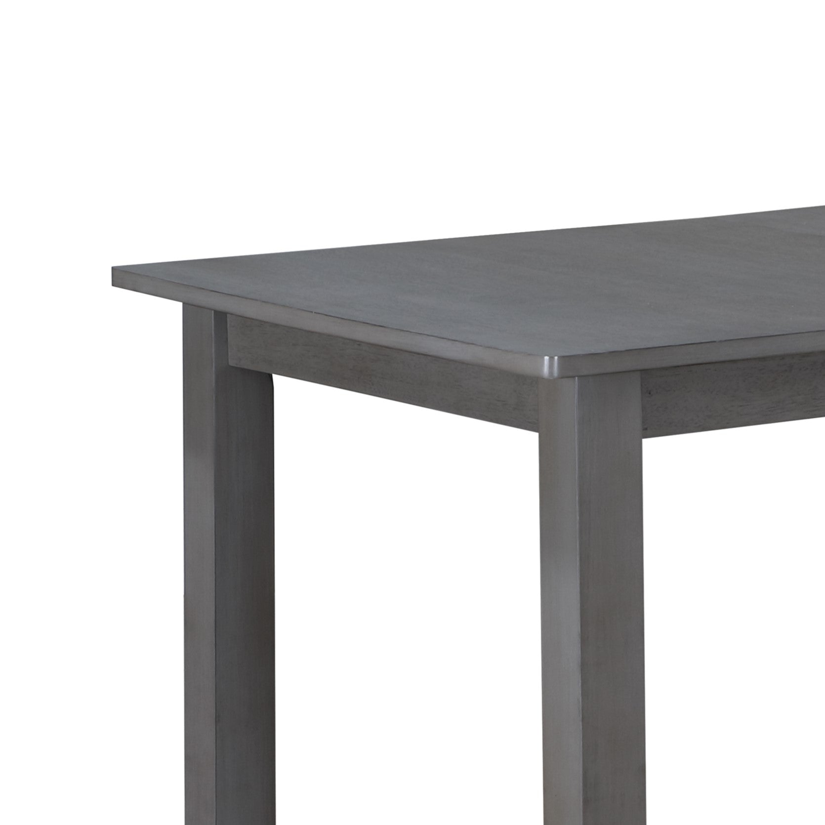 Carlisle 5 Piece 59.5" Gray Finish Extendable Wood Dining Set With Upholstered Seat Cushion Gray Wood Fabric