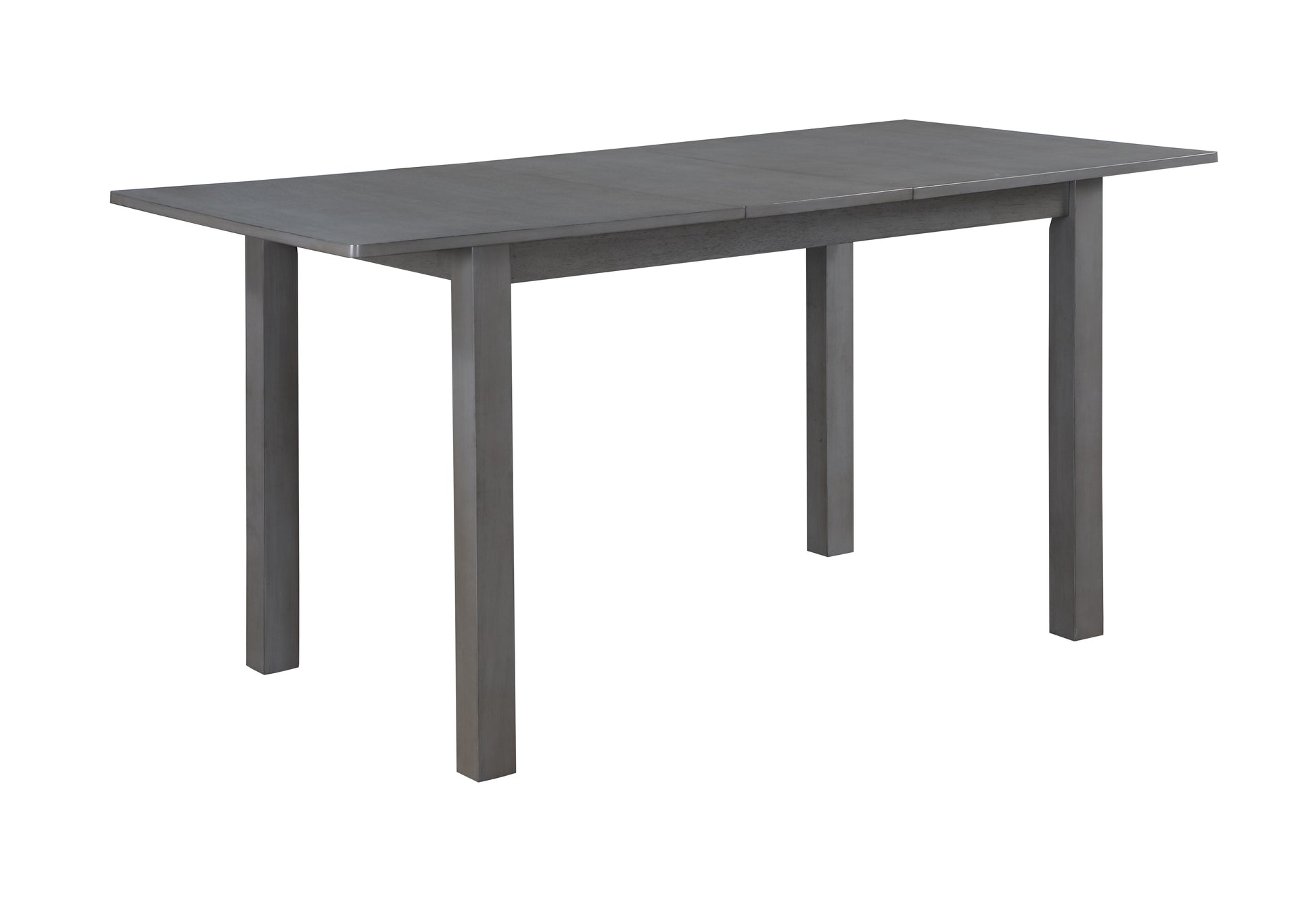 Carlisle 5 Piece 59.5" Gray Finish Extendable Wood Dining Set With Upholstered Seat Cushion Gray Wood Fabric