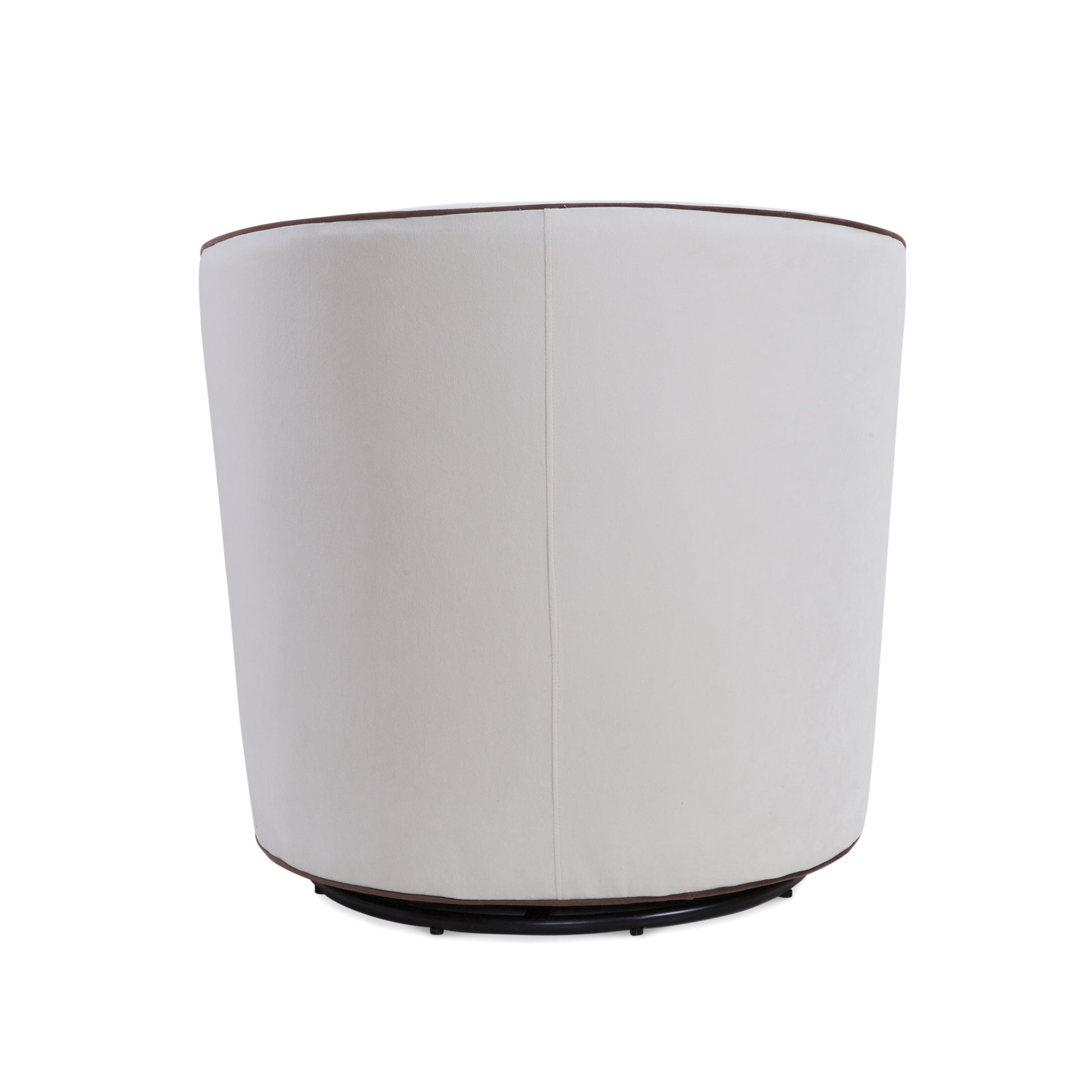 Kendall Cream Swivel Chair Cream Mid Century Modern Foam Velvet