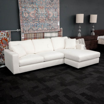 Concord Performance White Modular 2 Piece Sectional White Wood Polyester 10 Seat