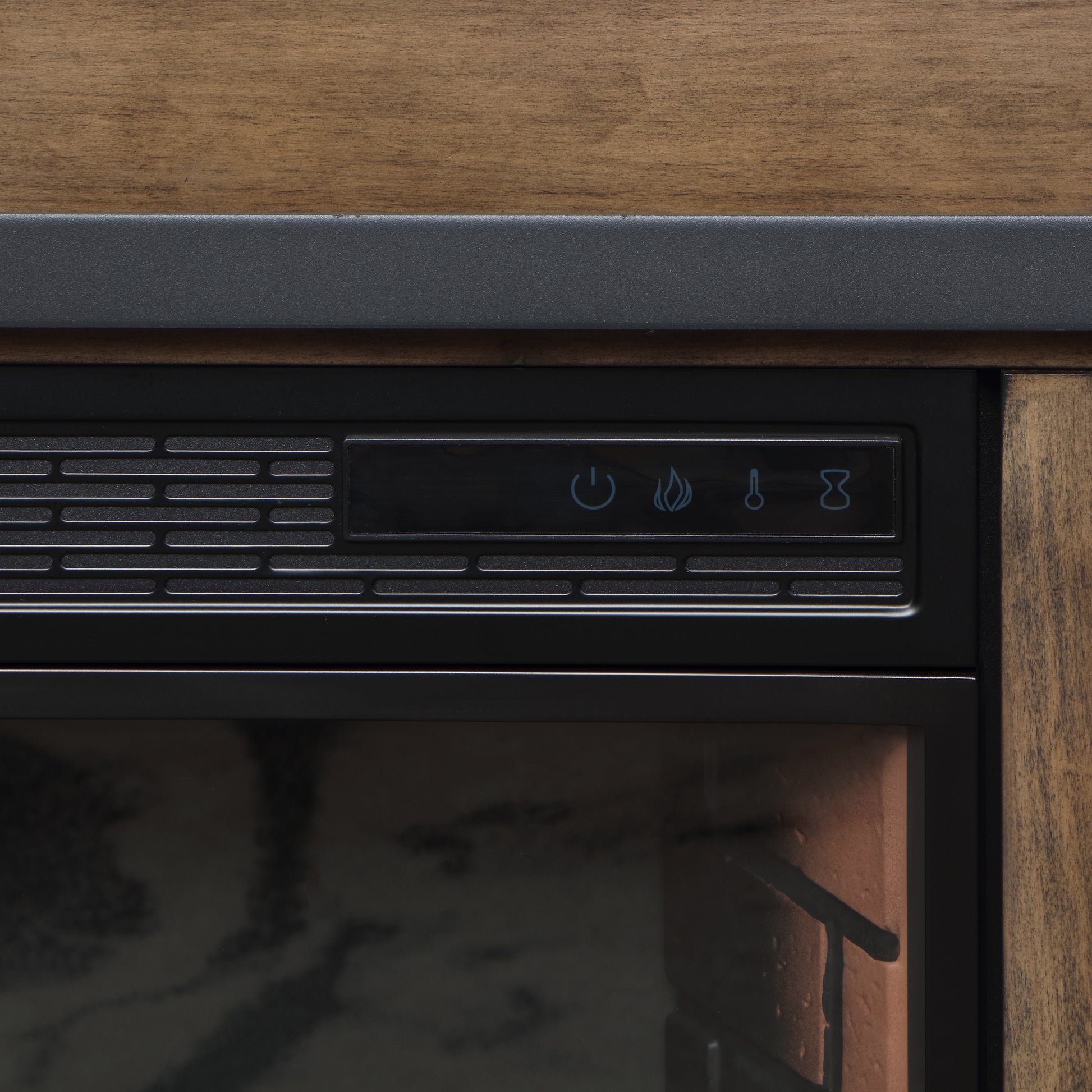 Farmhouse 66 Inch Electric Fireplace Tv Stand For Tvs Up To 80 Inches, Minimal Assembly, Barnwood Finish Electric Brown Primary Living Space Alder Yes Insert Electric Up To 40 No Brown 400 Vent Free Farmhouse,Lodge,Rustic Wood