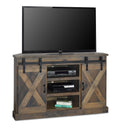 Farmhouse 56 Inch Corner Tv Stand For Tvs Up To 60 Inches, No Assembly Required, Barnwood Finish Brown Brown Primary Living Space 50 59 Inches 60 69 Inches Farmhouse,Lodge,Rustic Alder 60 Inches Wood