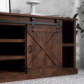 Farmhouse 85 Inch Tv Stand Console For Tvs Up To 95 Inches, No Assembly Required, Aged Whiskey Finish Brown Brown Primary Living Space 80 89 Inches 90 Inches Or Larger Farmhouse,Lodge,Rustic Alder 85 Inches Wood