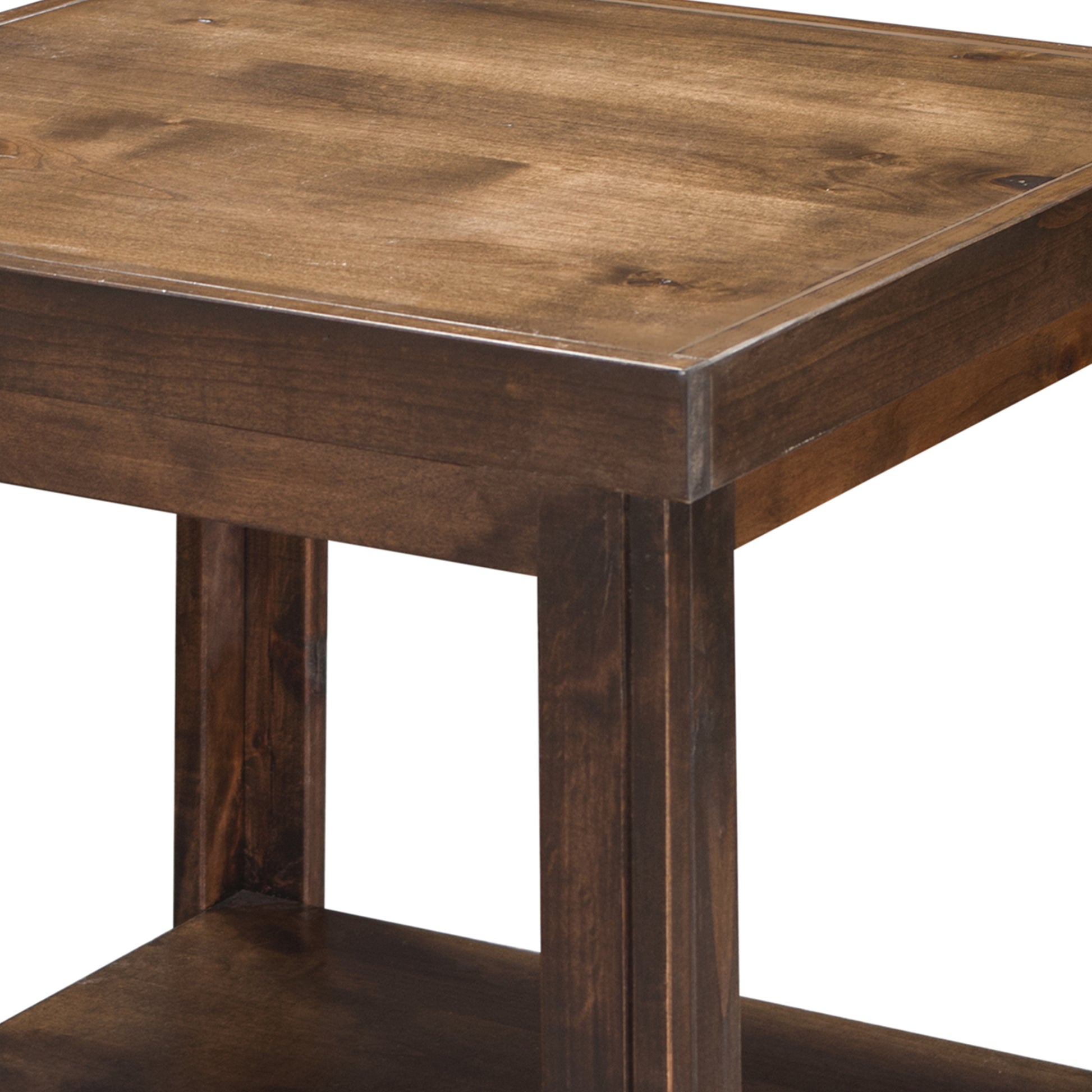 Sausalito 24" Side Table, No Assembly Required, Whiskey Finish Brown Brown Lodge,Rustic,Transitional Freestanding Alder Square Coffee & End Tables Wood