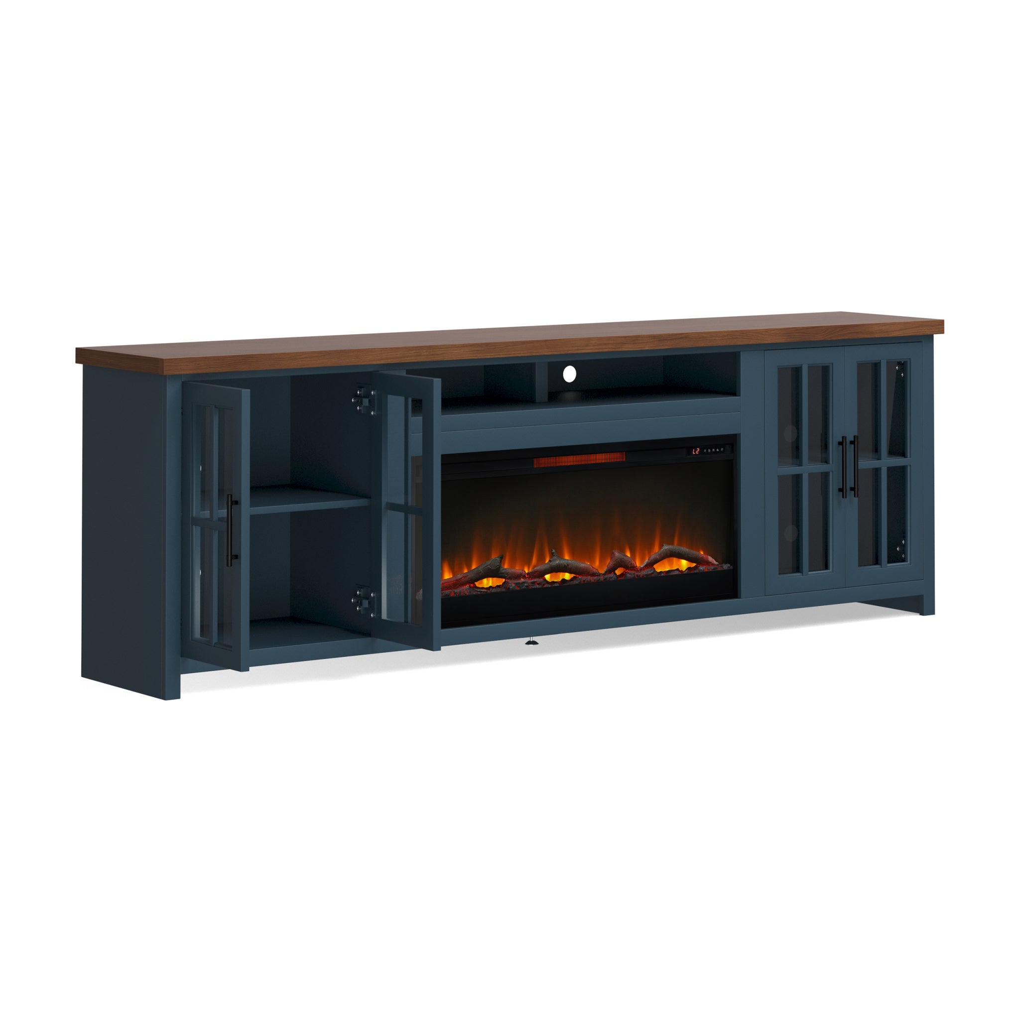 Nantucket 97 inch Fireplace TV Stand 41-50-electric-no-blue-400-vent free-primary