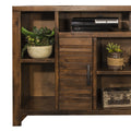 Sausalito 64 Inch Tv Stand Console For Tvs Up To 70 Inches, No Assembly Required, Whiskey Finish Brown Brown Primary Living Space 70 Inches 70 79 Inches Lodge,Rustic,Transitional Alder 70 Inches Wood